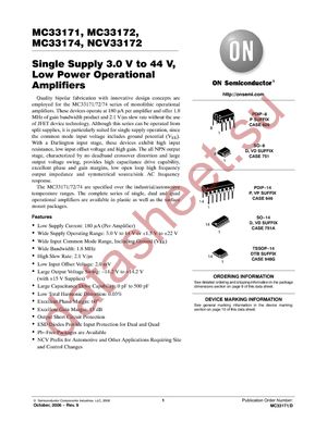 MC33171DR2G datasheet  